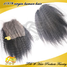 Barato Lace Encerramento Kinky Em Linha Reta Cabelo Virgem Peruano